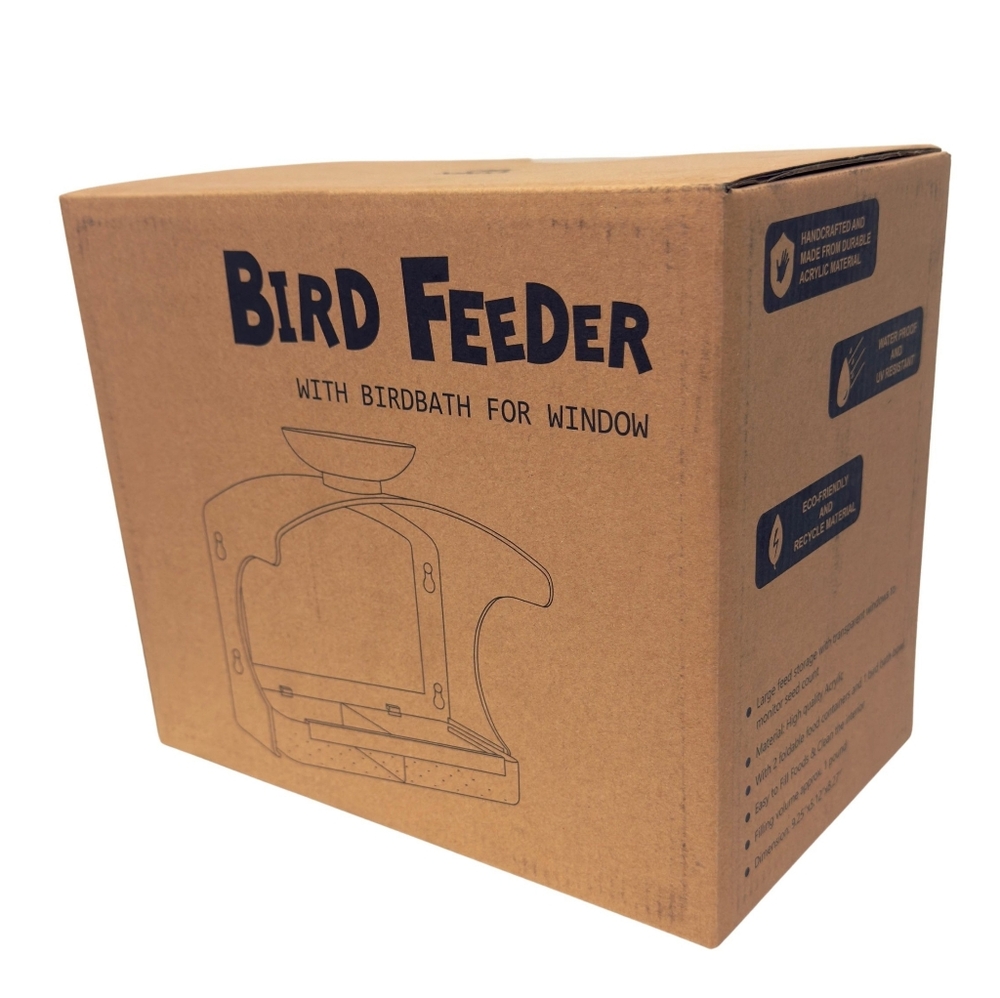 Bulk Box of 6 Window Bird Feeder & Birdbath with Free Shipping